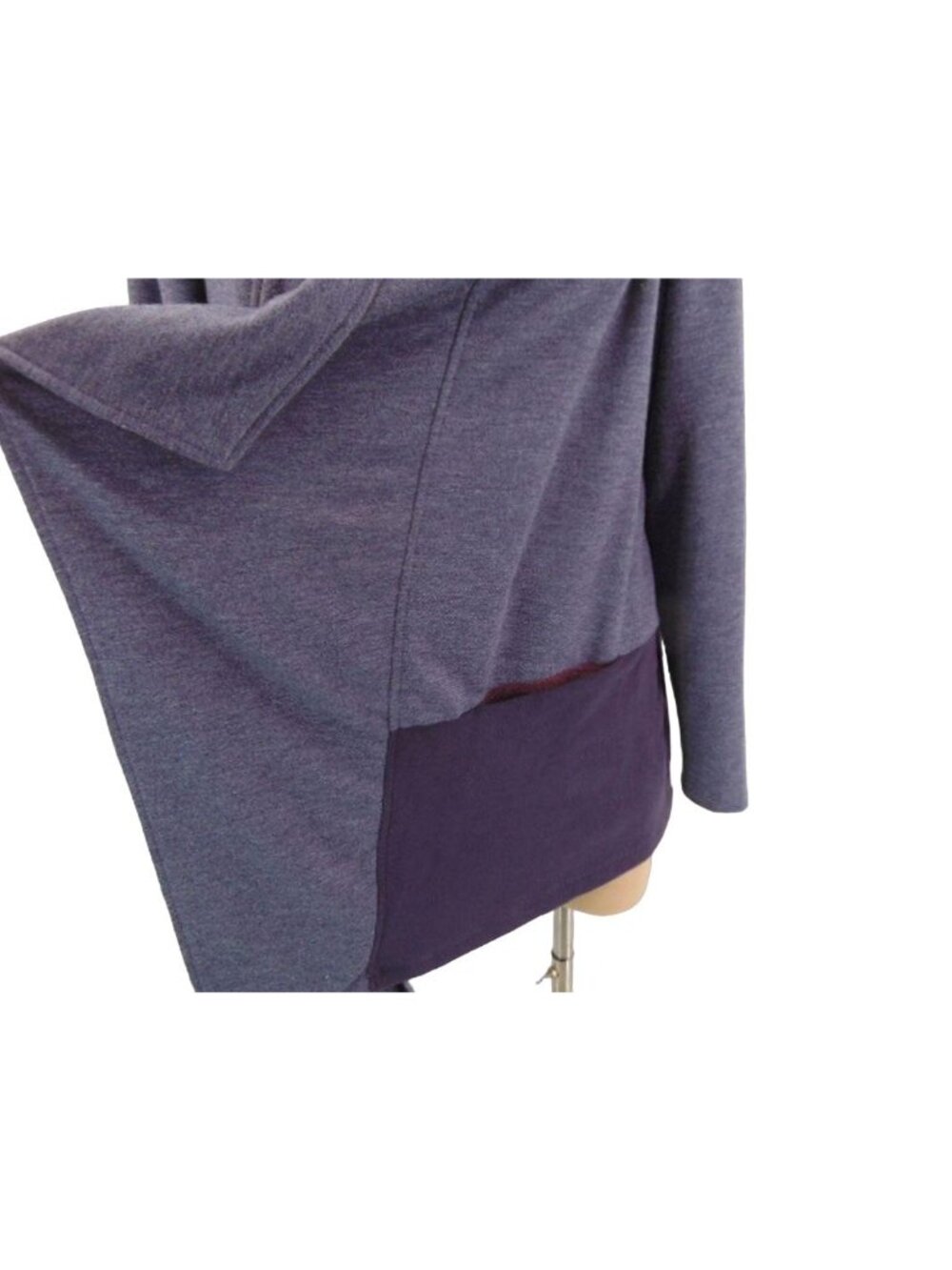 Logo Lorie Goldstein Draped Front Terry Cardigan S  Color Block Oversized - Picture 9 of 14